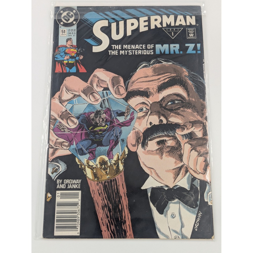 DC Comics Superman Vol 2 #51 Jan 1991 The Menace of Mr. Z! Jerry Ordway Janke